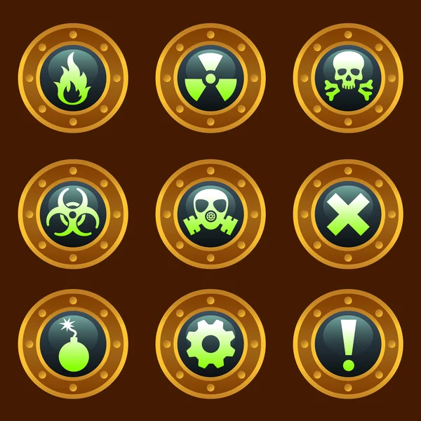 Steam punk danger signs Royalty Free Stock Illustrations