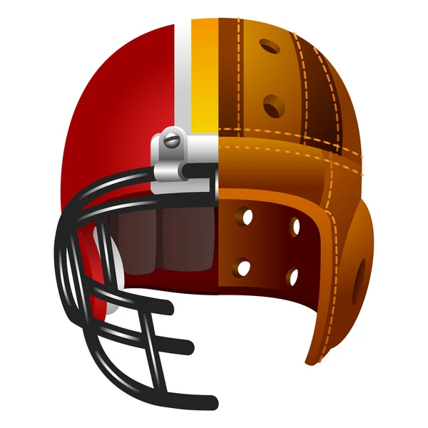 Staré a nové amerického fotbalu helma — Stockový vektor