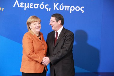 Angela merkel ve nicos anastasiades