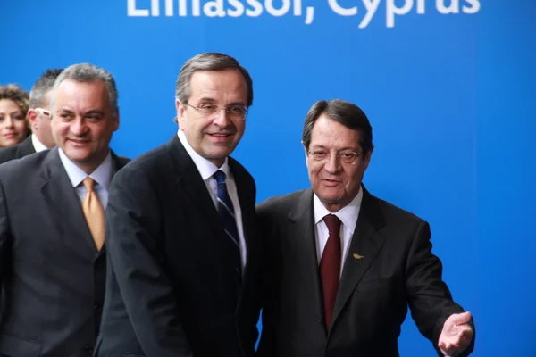 Antonis Samaras and Nicos Anastasiades — Stock Photo, Image