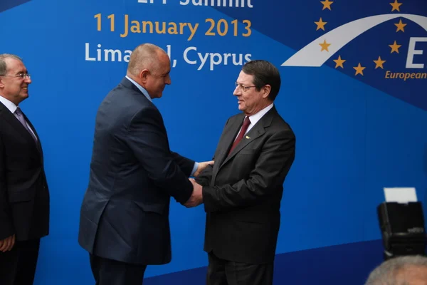 Boyko Borissov and Nicos Anastasiades — Stock Photo, Image