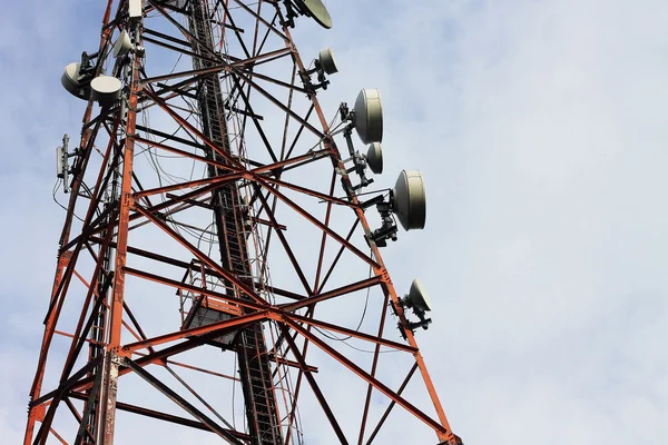 Phone signal transmitter tower Royalty Free Stock Photos