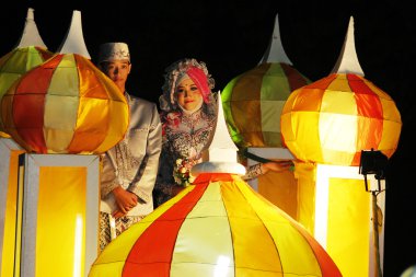 Memorial geçit eid 1 syawal 1435 h nganjuk şehri, Doğu java, ind