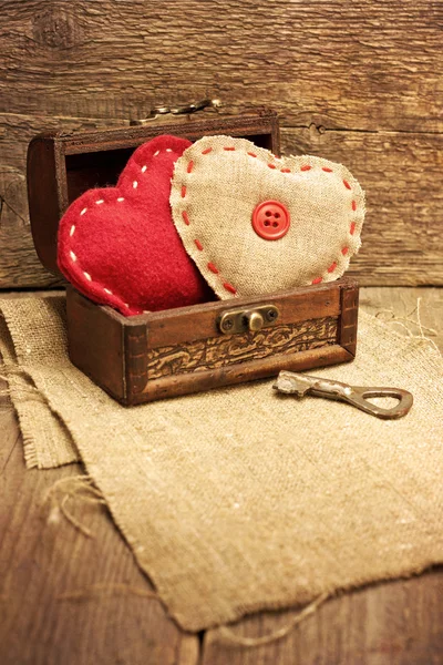 Klatki piersiowej z serca, klucz — Zdjęcie stockowe