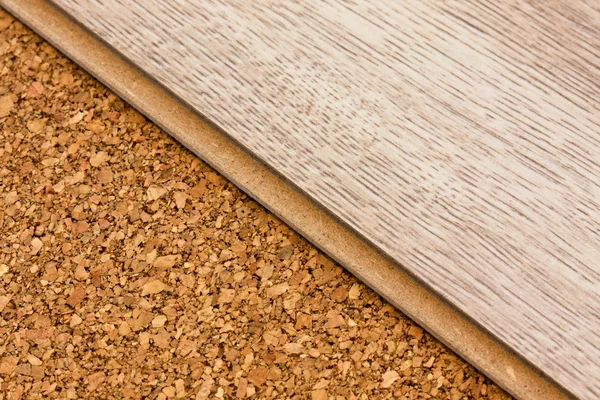 Laminate on a layer of cork — Stock Photo, Image