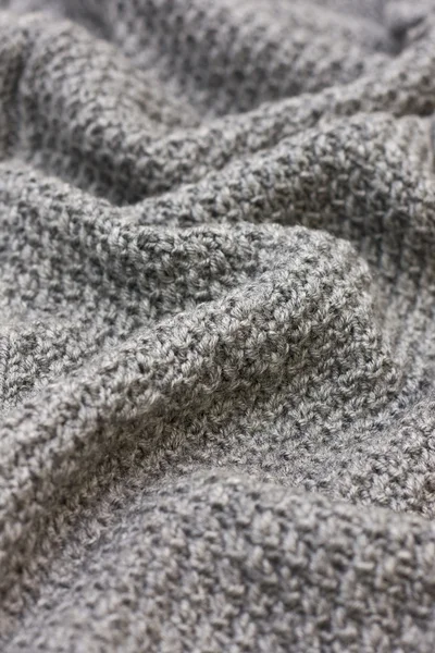 Gray knitted fabric — Stock Photo, Image