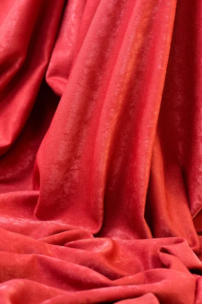 Fond de tissu drapé rouge — Photo