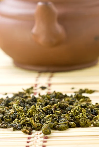 Chá verde chinês seco — Fotografia de Stock