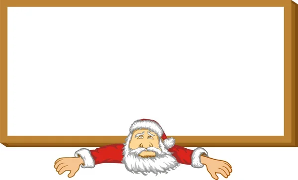 Santa Claus And The Billboard — Stock Vector