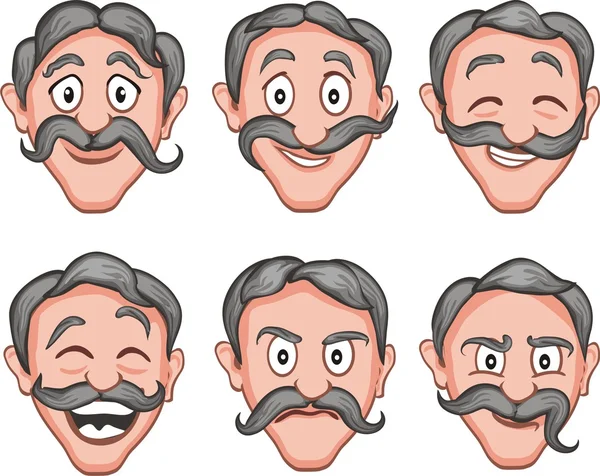 Expresiones faciales 2 — Vector de stock