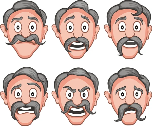 Facial expressions 5 — Stock Vector