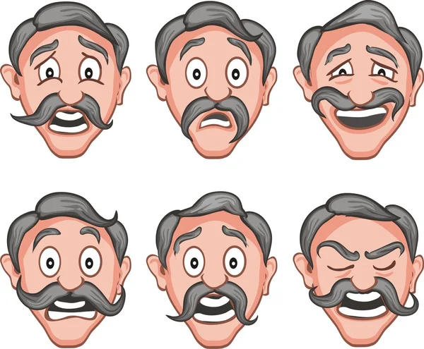 Facial expressions 7 — Stock Vector