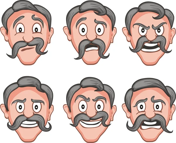 Expressions faciales 6 — Image vectorielle