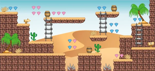 Juego de plataforma 2D Tileset 9 — Vector de stock