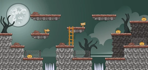 Juego de plataforma 2D Tileset 17 — Vector de stock