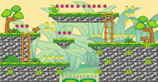 Juego de plataforma 2D Tileset 15 — Vector de stock