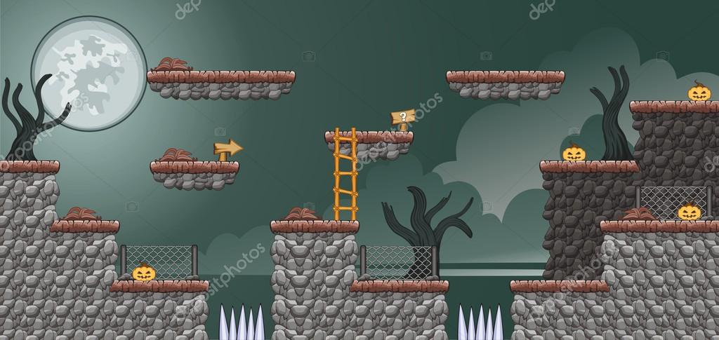 Vetores de 2 D Tileset Plataforma Jogo 49 e mais imagens de