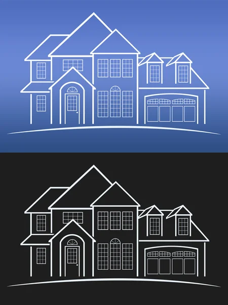 Impresiones azules de la casa Imagen De Stock