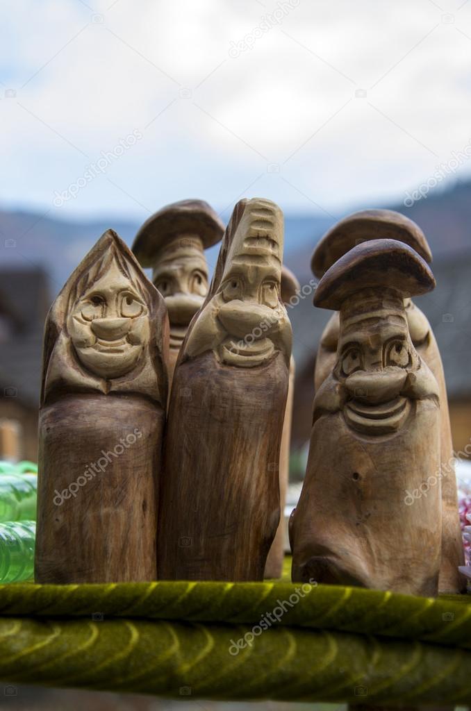 Wooden figures of people