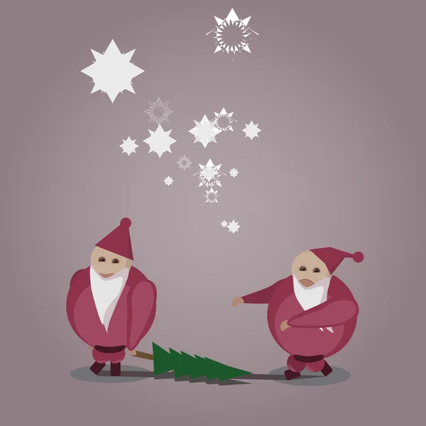 Gute und schlechte Weihnachtsmann-Illustration — Stockfoto