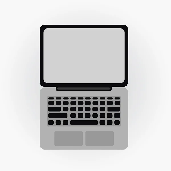 Grau modischer Laptop — Stockvektor