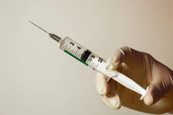 Starting an injection — Stock Photo, Image