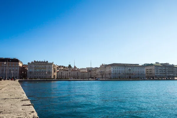 Shining sun on the sea of Piazza Unità, Trieste