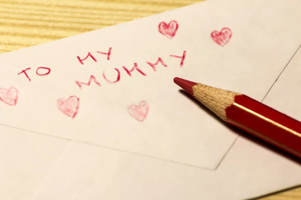 Letter for the mother's day — Stock Photo, Image
