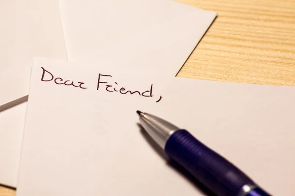 Incipit d'une lettre à un ami友への手紙の incipit — Stockfoto