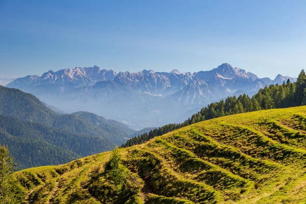 Ηλιόλουστη Μέρα Σεπτεμβρίου Στις Άλπεις Friuli Venezia Giulia Ιταλία — Φωτογραφία Αρχείου