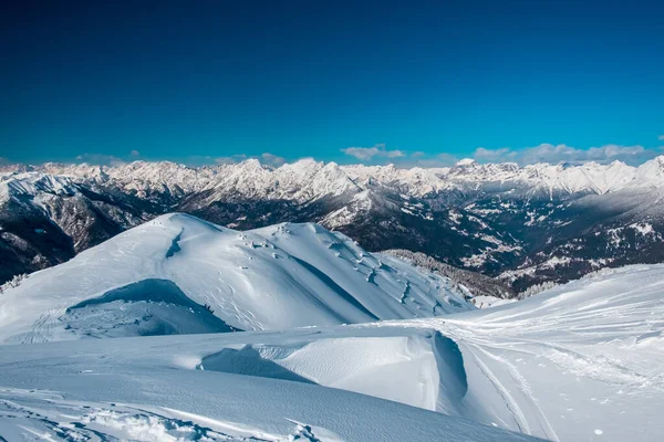 Auf Dem Berg Zoncolan Den Karnischen Alpen Nach Heftigen Schneefällen — Stockfoto