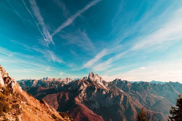 Sunny Day Carnic Alps Colorful Autumn — Stock Photo, Image