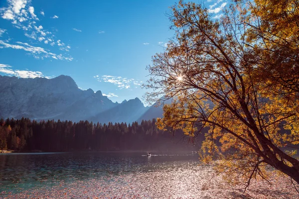 Tarde Octubre Lago Durante Otoño Colorido — Foto de Stock