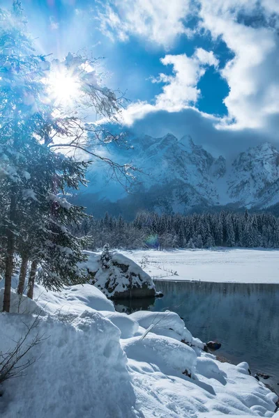 Valle Strugova Monte Mangart Para Una Hermosa Experiencia Esquí Udine —  Fotos de Stock