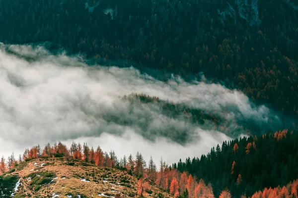 Clouds Valley Peak Julian Alps — Stock Photo, Image