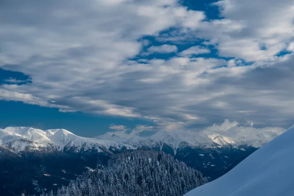 Mount Zoncolan Karniska Alperna Efter Ett Stort Snöfall Udine Provinsen — Stockfoto