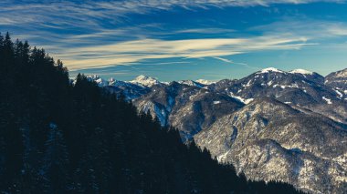 Kış öğleden sonra Lussari, Tarvisio Camporosso, Friuli Venezia Giulia, İtalya