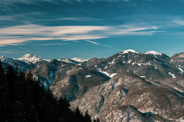 Kış Öğleden Sonra Lussari Tarvisio Camporosso Friuli Venezia Giulia Talya — Stok fotoğraf