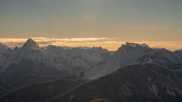 Karnische Alpen Een Grote Sneeuwval Udine Friuli Venezia Giulia Italië — Stockfoto