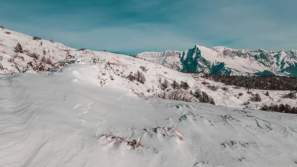 Berget Matajur Italien Solig Vinterdag — Stockfoto