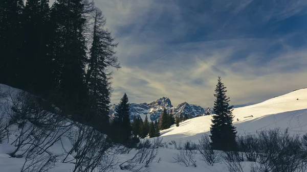 Sonnentag Den Sextner Dolomiten Trentino Südtirol Italien — Stockfoto