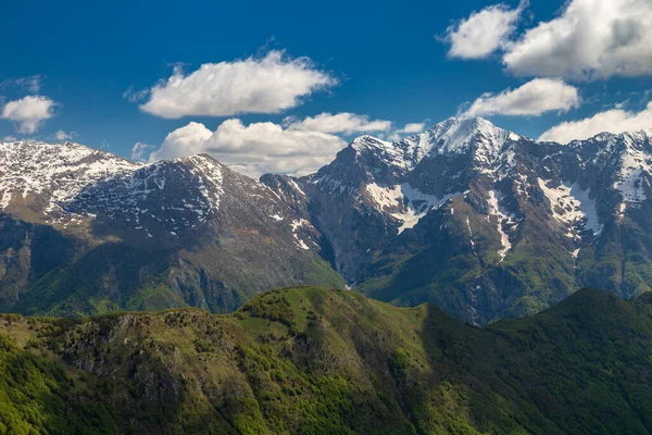 Ein Schöner Frühlingstag Den Bergen Über Dem Reschental Julischen Alpen — Stockfoto