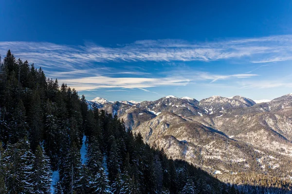 Tarde Invierno Lussari Tarvisio Camporosso Friuli Venezia Giulia Italia — Foto de Stock