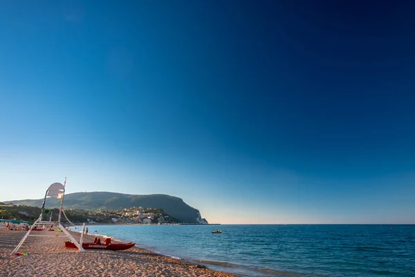 Plavčík Pláži Důležitý Numana Provincie Ancona Region Marche Itálie — Stock fotografie