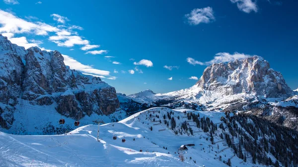 Les Belles Dolomites Italiennes Dans Une Journée Hiver — Photo