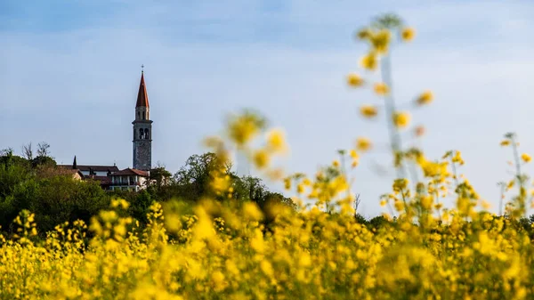 Italská Krajina Slunečném Jarním Dni — Stock fotografie