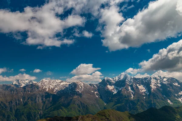 Una Bella Giornata Primaverile Sulle Montagne Sopra Val Resia Alpi — Foto Stock