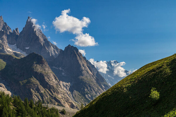 The beautiful Alps of the group of Monte Bianco