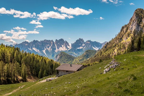 Maio Dia Ensolarado Nos Alpes Friuli Venezia Giulia Itália — Fotografia de Stock