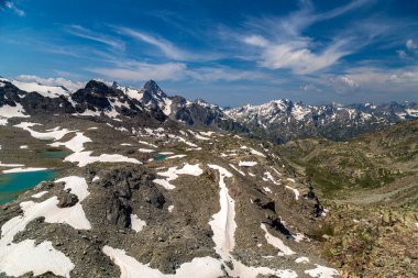 Rutor grubunun dağlarında yaz yürüyüşü günü, La Thuile